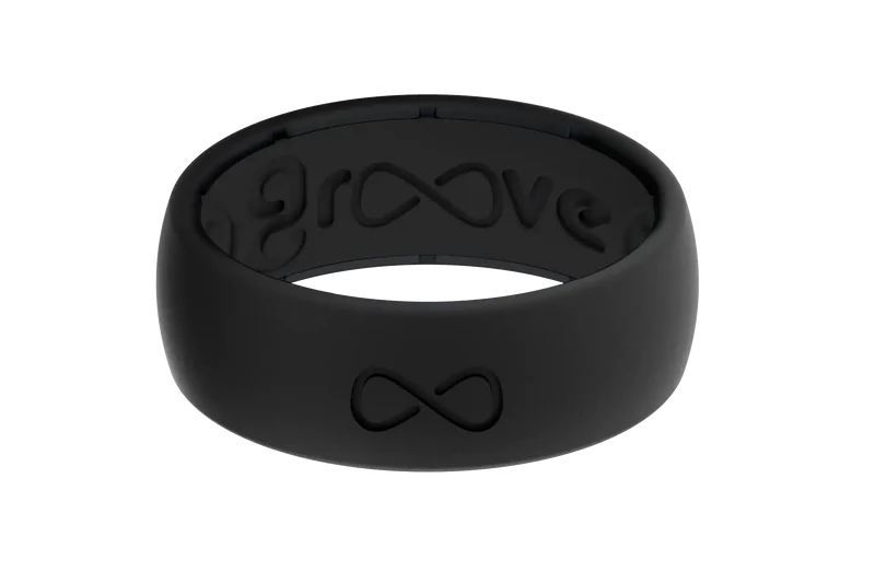 Solid Midnight Black Ring